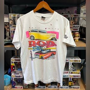 Vintage 1992 Fort Worth Texas Hot Rod & Car Show Miller Lite Single Stitch Tee